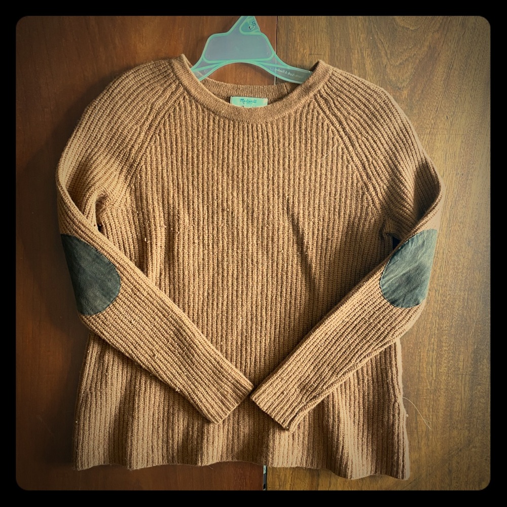 Madewell Elbow Patch Stadium Sweater
